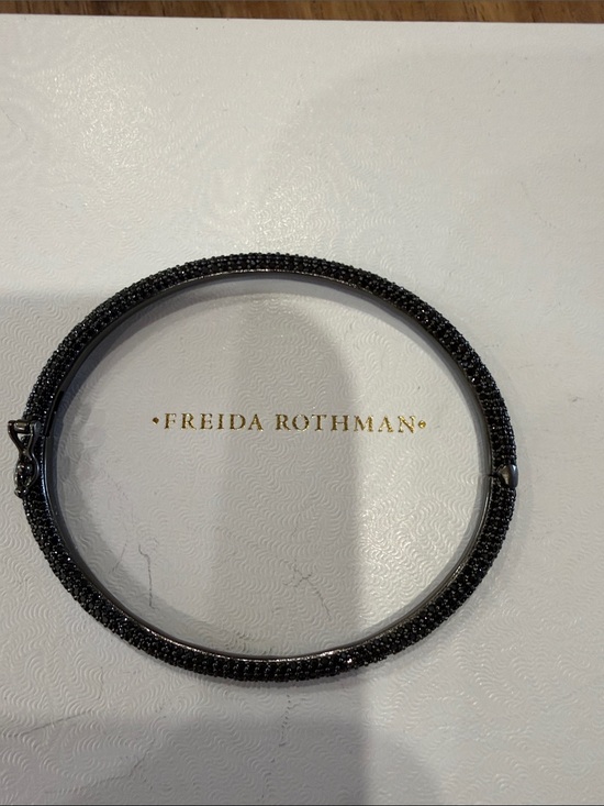 Freida Rothman Jewelry - Freida Rothman Signature Black Crystal Pavé Bangle Bracelet
